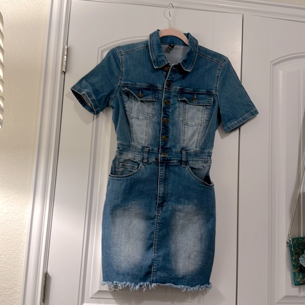Denim dress stretchy